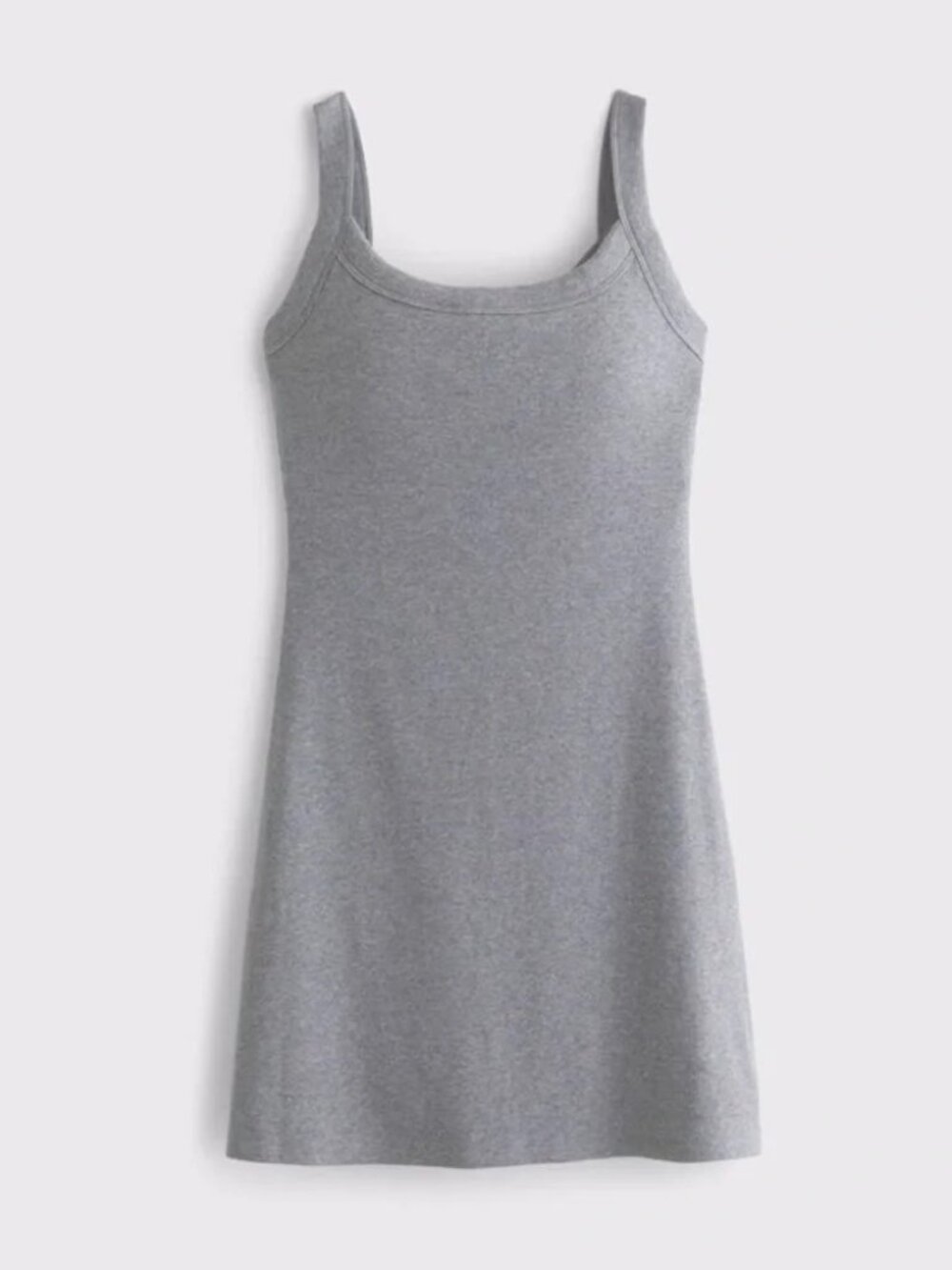 Abercrombie Grey Bra-Free Essential 90s Rib Mini Dress